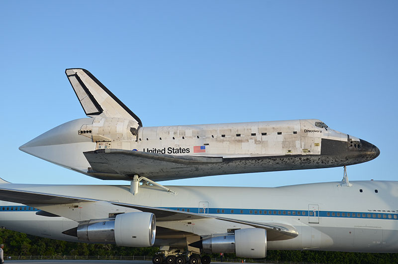 Space shuttle Discovery mated to jumbo jet for ride to Smithsonian