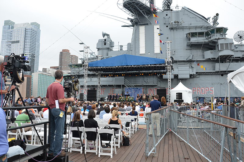 Space shuttle Enterprise opens to public at NYC museum