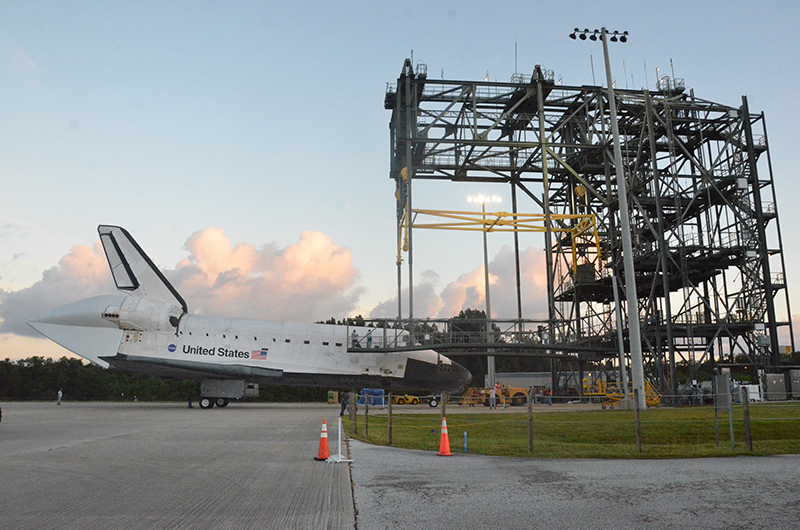 Space shuttle Endeavour mounted on 747 jet for final flight to L.A.